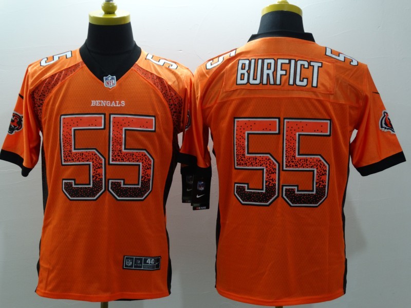Men's Cincinnati Bengals Vontaze Burfict #55 Orange Jersey